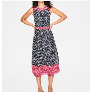 Boden Sylvie Sleeveless Feather Dress 14 lined